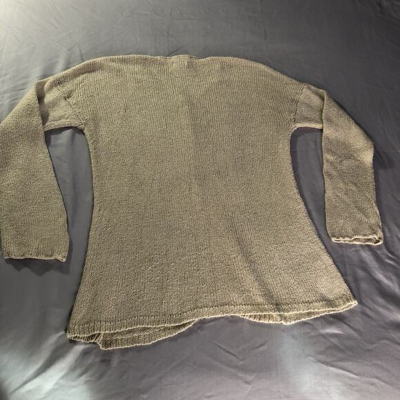 Vintage Women's LL Bean Linen Knit Cardigan Shell Buttons Women’s Size Large - Picture 8 of 9